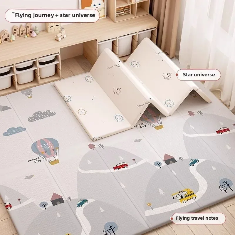 غير سامة طوي الطفل حصيرة للزحف سميكة XPE رغوة تلعب حصيرة للرضع الصغار البطن وقت آمن الكرتون الحد الأدنى الاستخدام المنزلي