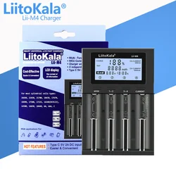 LiitoKala lii-M4 lii-PD2 lii-PD4 lii-S4 lii-S2 lii-500 lii-S8 LCD Battery Charger For 21700 18650 26650 Battery Smart Charger