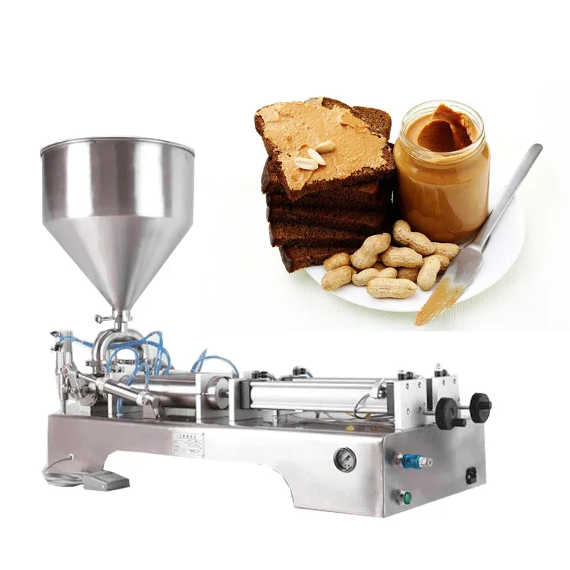 Shampoo lotion cream yoghourt source salad honey juice sauce jam gel filler paste filling machine, pneumatic piston filler