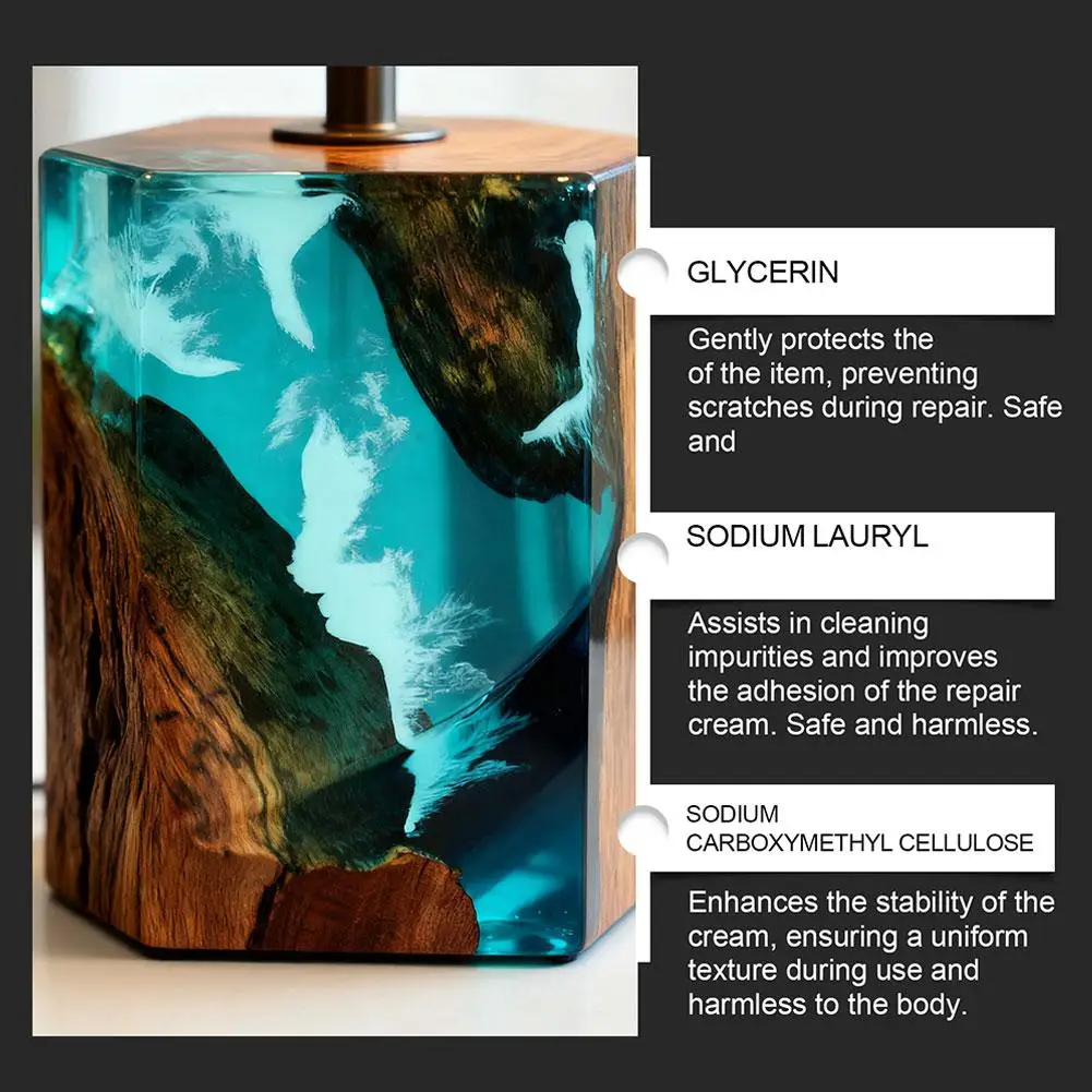 DIY Epoxy Resin Polishing Kit For Tables Artwork Scratch Removal Compound To Restore Shine Epoxy Resin Scratching Polishing