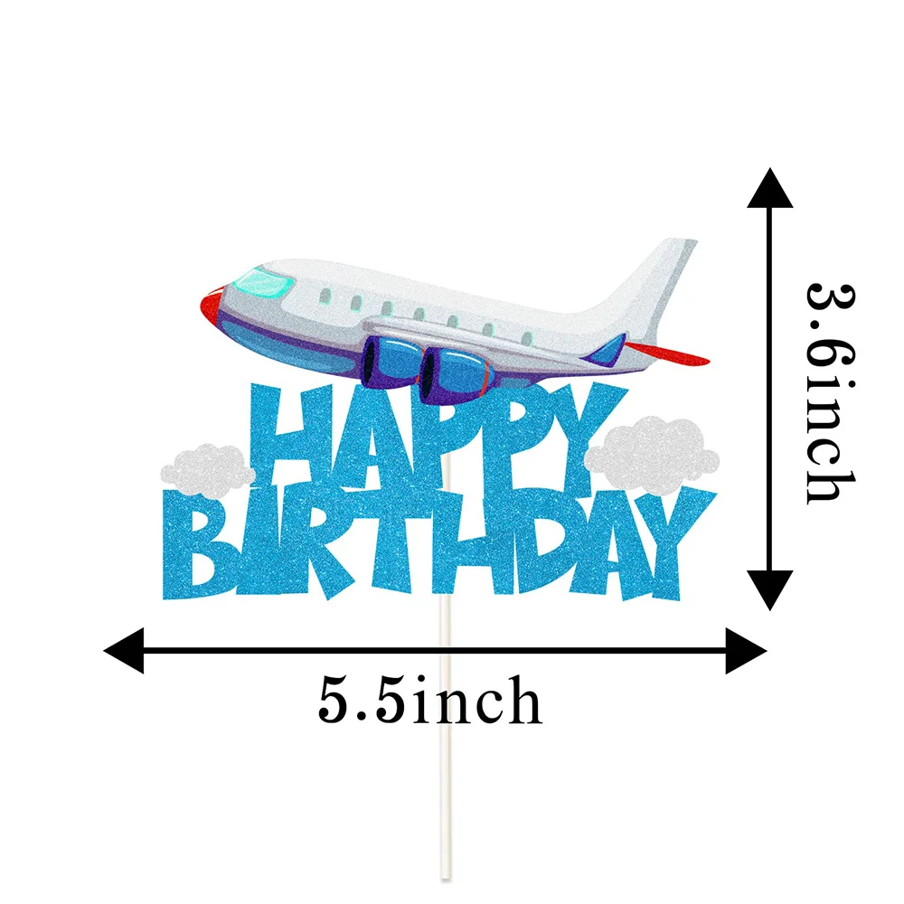 Airplane Birthday Cake Topper Airplane Travel Themed Birthday Party Decorations Supplies Plane Baby Shower Cake Decoration