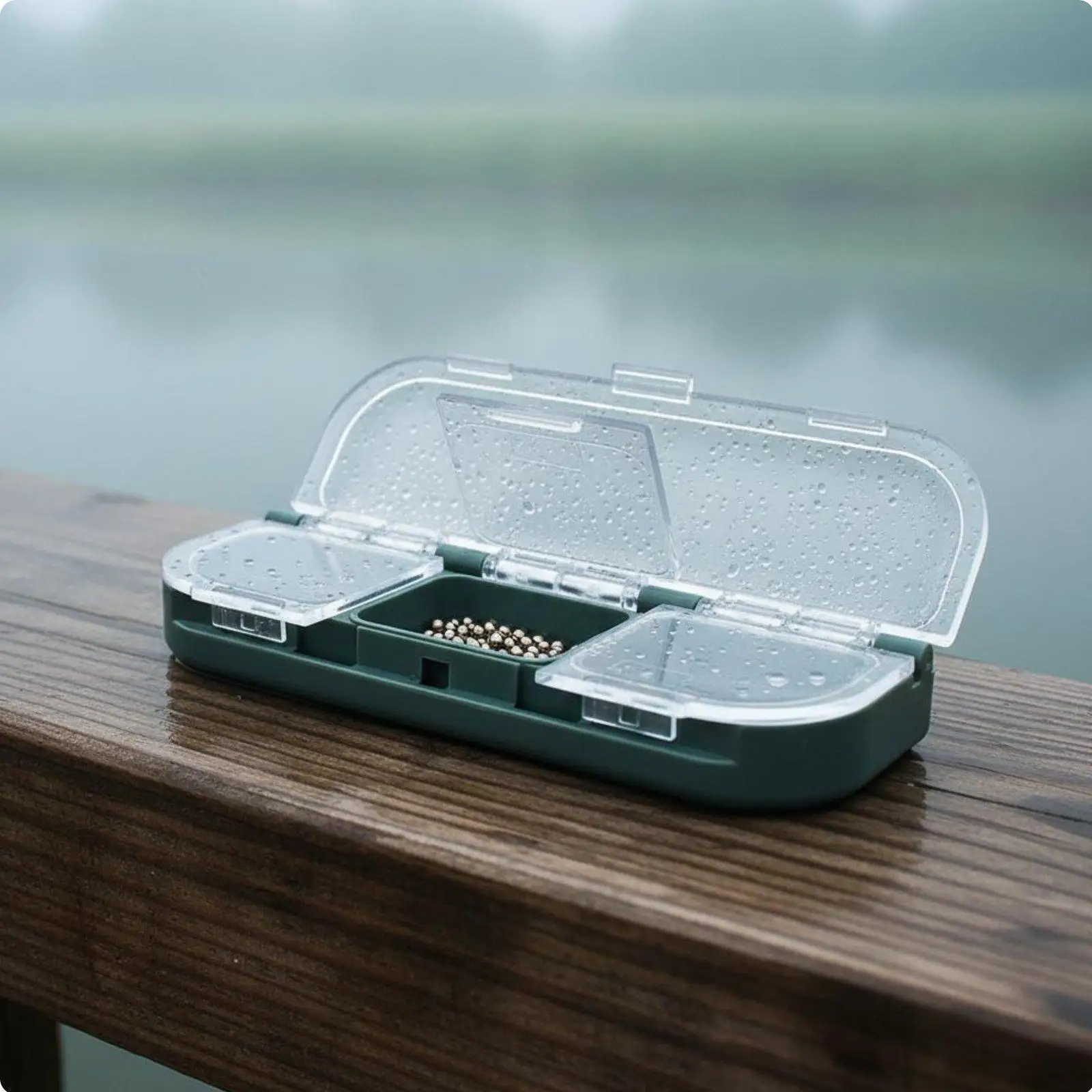 Fishing Lure Case Small Waterproof Fly Box with Compartments Hook Holder for Waders and Vests view 2