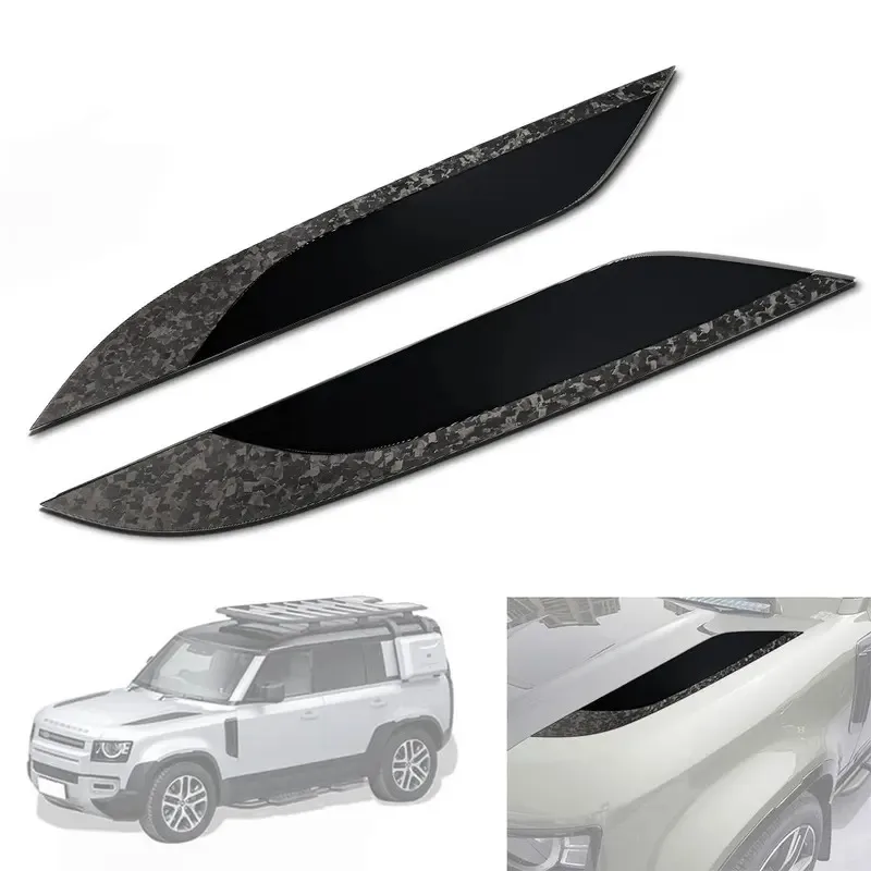 

Dry Carbon Fiber Engine HOOD BONNET AIR VENT COVERS Trim For OCTA Land Rover Defender 90 110 130 2025