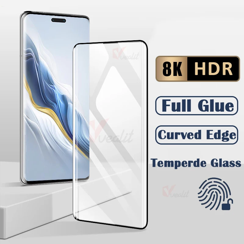 

3D Full Glue Curved Tempered Glass For Honor Magic 6 5 4 Pro Ultimate Screen Protectors For Honor 50 60 70 Pro Plus HD Glass