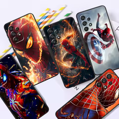 Spider Man Cool Marvel Popular For Samsung A53 A52 A33 A32 A51 A71 A21S A13 A73 A55 A22 A23 A35 A72 A54 A12 5G Black Funda