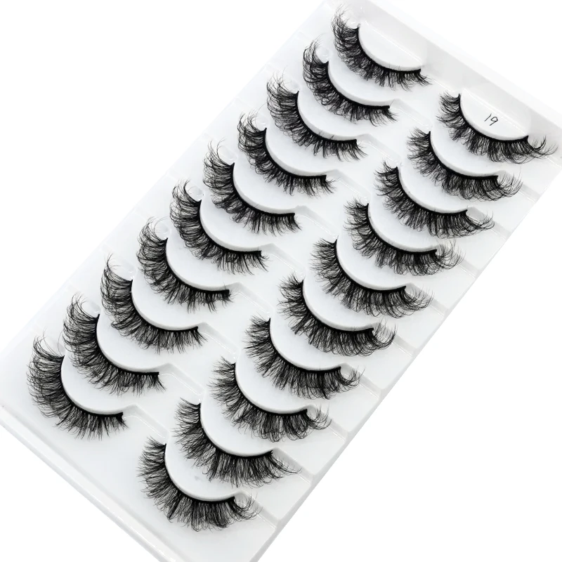 HBZGTLAD 10 Paar 3D Kunstnerz-Wimpern Flauschig Weich Voll Dick Natürlich Lang Falsche Wimpern Lockige Wimpern Großhandel Wimpern – Detail 15