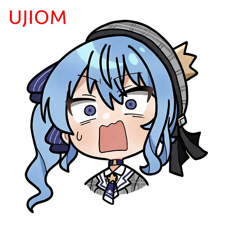 UJIOM Amusing Hoshimachi Suisei Hololive Wall Sticker Premium Design Sunscreen Graffiti Decal Unique Bedroom Bathroom Decor