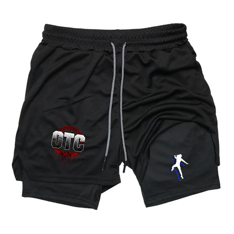 Men's Fashionable 2-in-1 Running Double-Layer Breathable Summer Sports Jogging Pants
