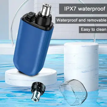 정밀 코 트리머, 휴대용 무통 방수 도구, 남녀공용, USB 충전, 7000 Rpm