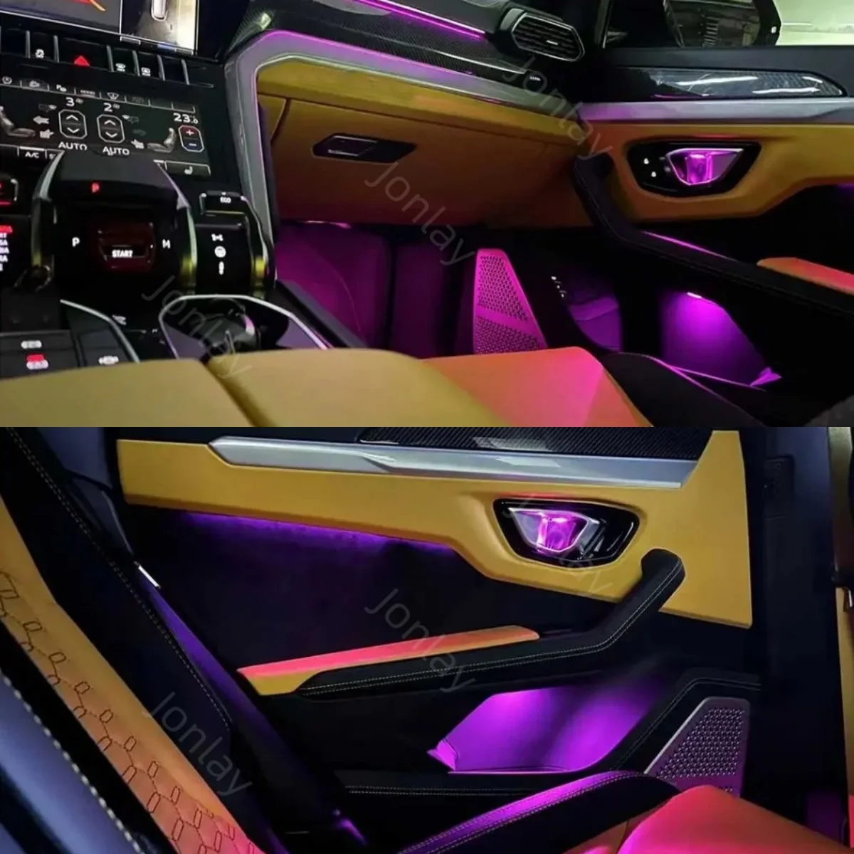 For URUS Ambient Light 2018-2023 Car Led Interior Atmosphere Lamp Decorative Trim Lighting Mood Light Auto Accessor