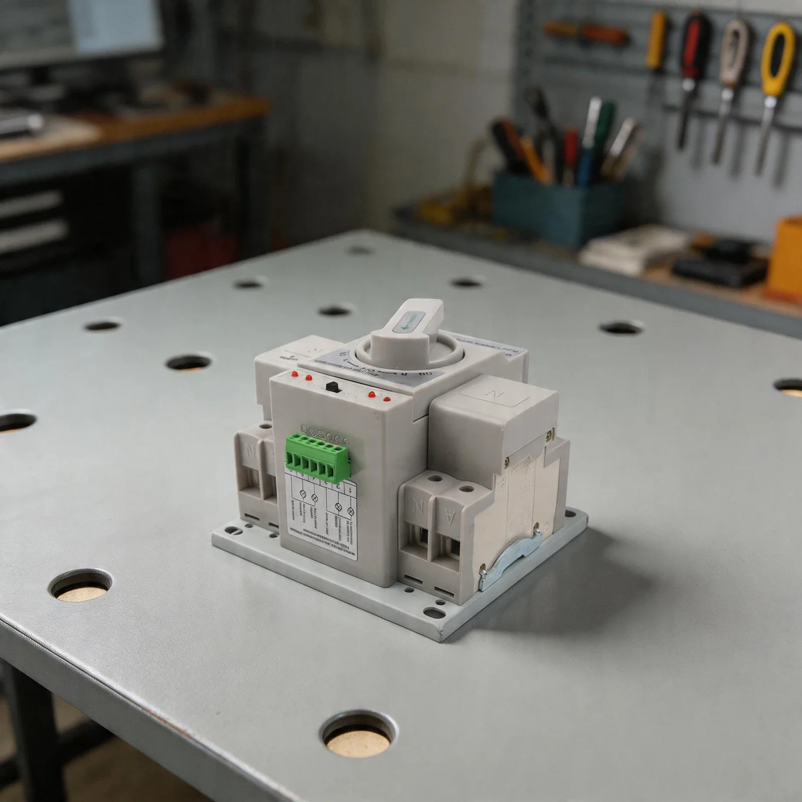 For ATS Dual Power Automatic Transfer Switch 2P 63A AC220V AC400V CB Grade Compliant with IEC947-6-1 GB14048.11
