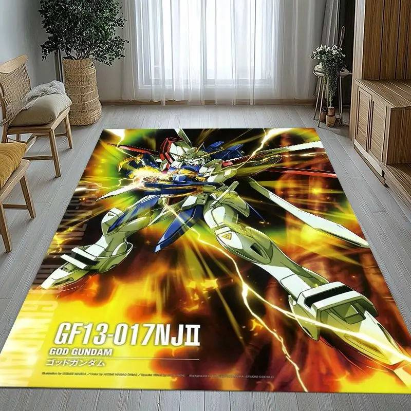 Retro Gundam Destroy Zeon Cartoon Soft Non-Slip Large Area Rug for Living Room,Bedroom Playroom Carpet Mat for Sofa,Home Decor