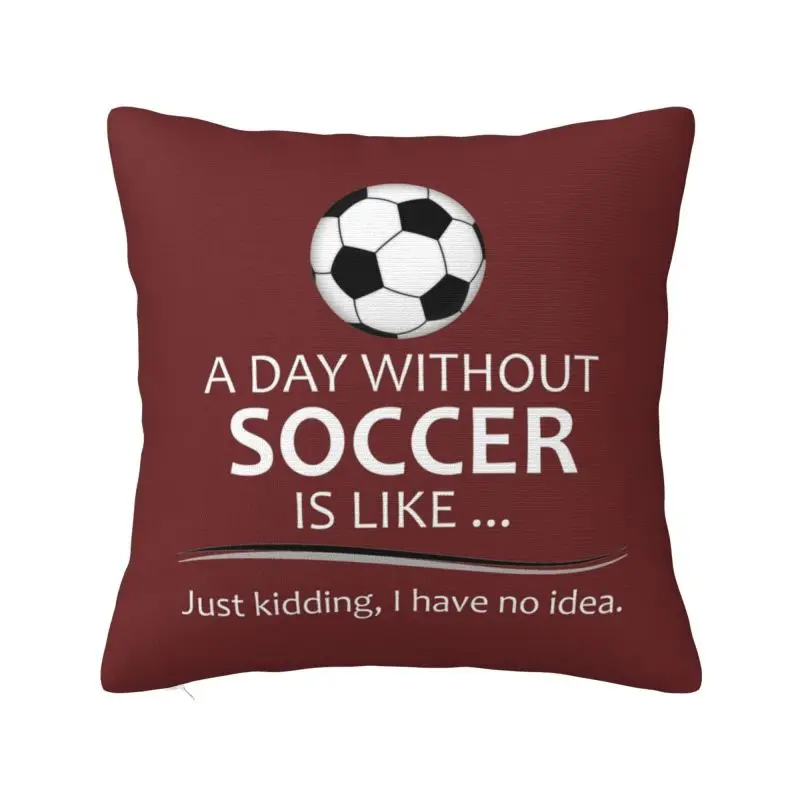 Custom Fashion Football Soccer Cushion Cover 40x40cm Velvet Throw Pillow Case for Sofa Car Square Pillowcase Bedroom Decoration