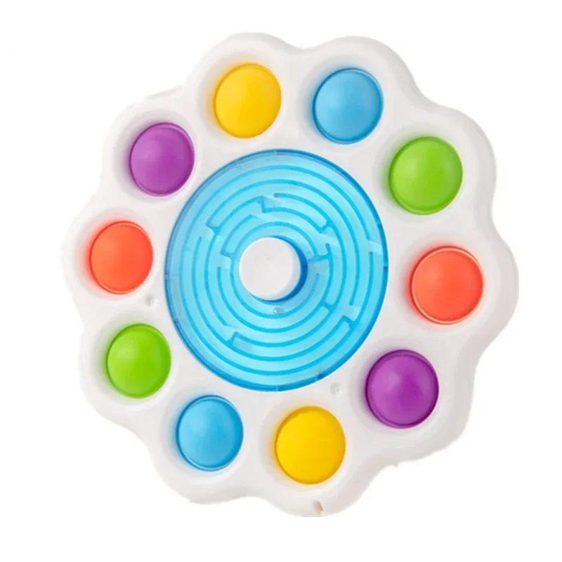 Magic Bean Rotierende Würfel Spielzeug Fidget Spinner Runde Perlen Push Blasen Squeeze Spielzeug kinder Puzzle Dekompression Spielzeug