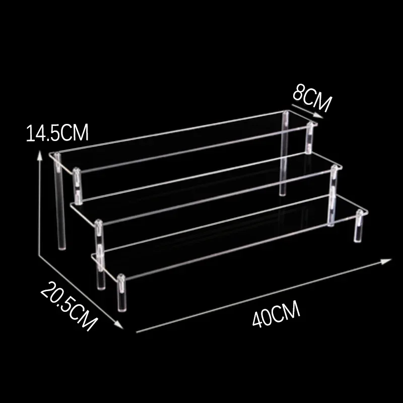 NONE Acryl Display Stand Transparent Leiter Regal Puppe Ton Figur Animation Auto Modell Blind Box Parfüm Lagerung Modell Stehen 9