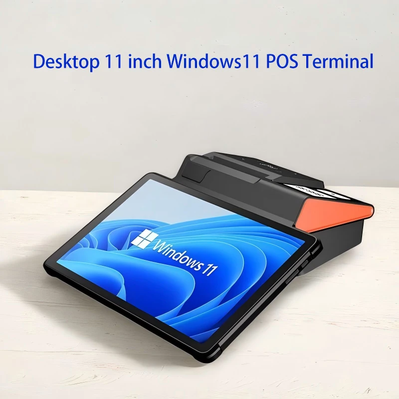 محطة Windows 11 POS مدمجة مقاس 11 بوصة، Intel N95 CPU 8G+128G Inbuilt، طابعة حرارية 80 مم POS، ماسح ضوئي ثنائي الأبعاد، شاشة 2.4 بوصة الثانية #1