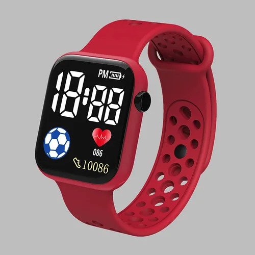 Reloj Digital LED 2025 para niños y niñas, relojes deportivos de fútbol, reloj Digital de silicona, reloj de pulsera electrónico informal para niños