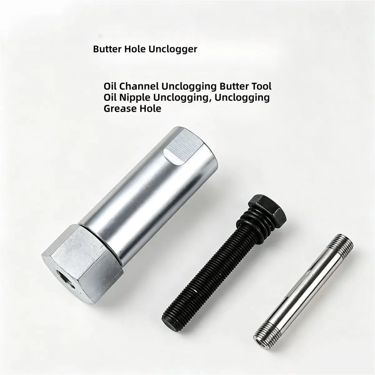 Grease Zerk Cleaner Grease Fitting Cleaning Tool Grease Zerk Buster Hydraulic Pressure Unclogging Metal Body M10/8/6