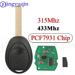 jingyuqin 2 Button Remote Car Key 315/433Mhz PCF7931 Chip For BMW Mini Cooper S R50 R53 2002-2005 Aoto Fob Control