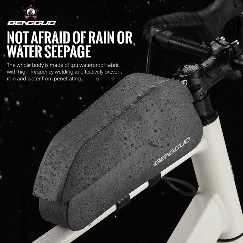 

BENGGUO Bike Magnetic Tube Bag Front Beam Bag Mountain Bike Waterproof Windproof Large Capacity Road Bike Riding Gear