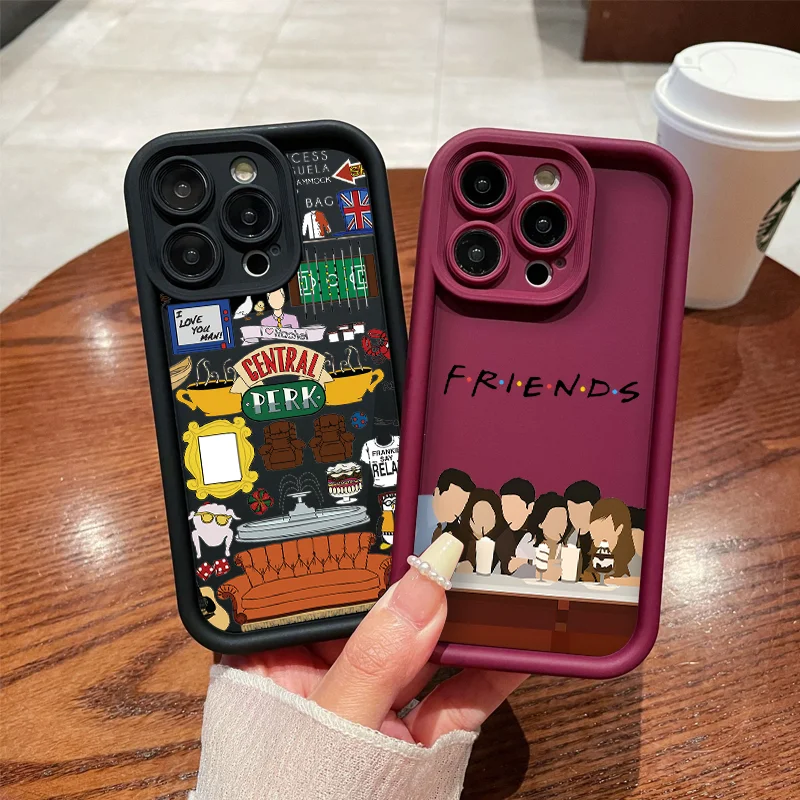 Забавный чехол для телефона Central Perk Coffee Friends для iPhone 16, 15, 14, 13, 12, 11 Pro Max X XS Fundas для iPhone 7, 8 Plus, чехлы для ТВ-шоу