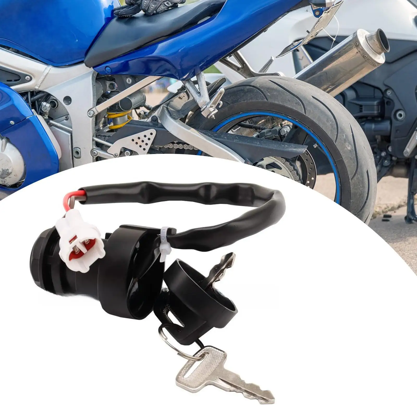 Practical Motorcycle Key Switch Direct Replace Reliable Ignition Accessory for Yamaha YFM 660 Raptor
