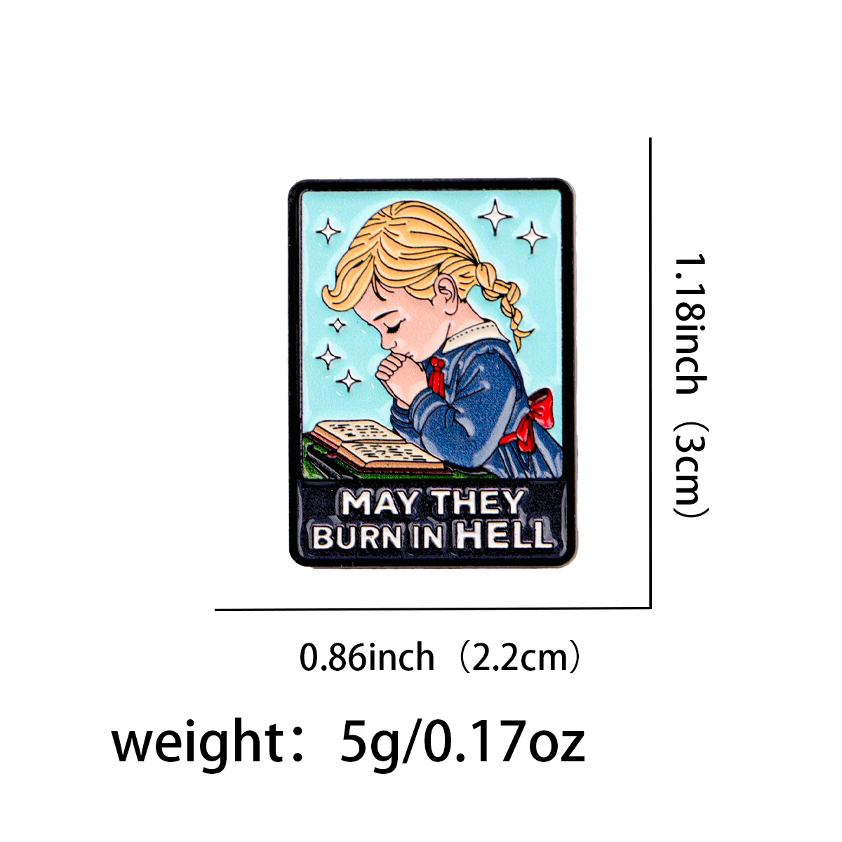 الصلاة فتاة المينا دبوس روح الدعابة بروش الصنوبر التلبيب شارة بدبابيس على ظهره الملابس والاكسسوارات مجوهرات الأزياء هدايا الأصدقاء