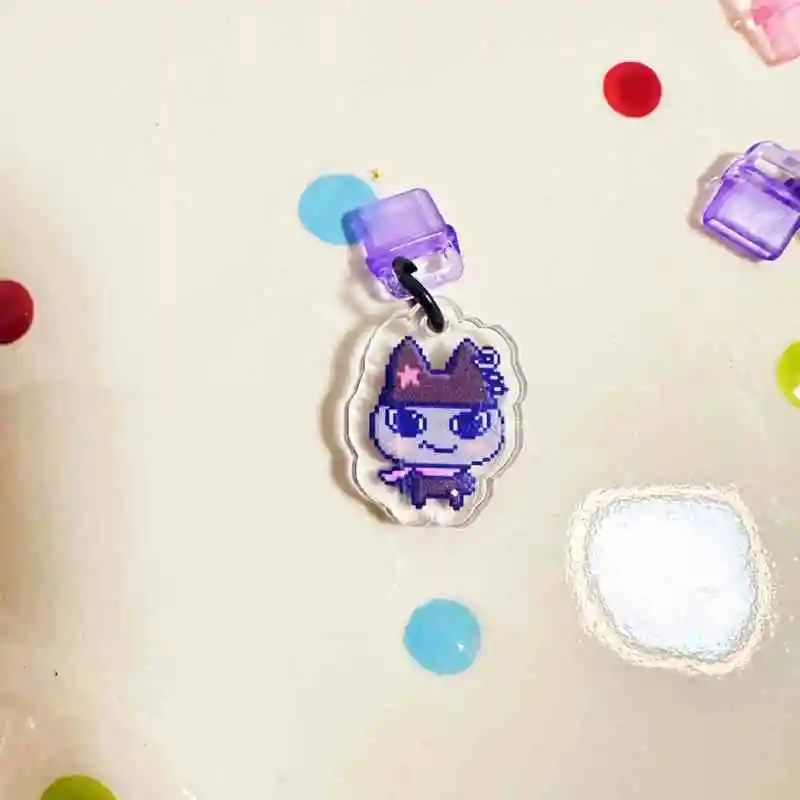 Kawaii Tamagotchi الاكريليك الغبار التوصيل الهاتف نوع-C Tamagotchi Uni قلادة قلادة 4u Pix يلتقي قلادة الملحقات