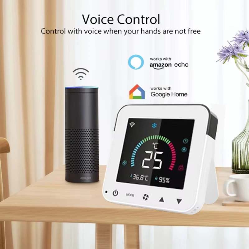 Tuya WiFi Smart Air Conditioner Controller USB Temperature Humidity IR Remote Controll LCD Touch Screen for Google Home Alexa
