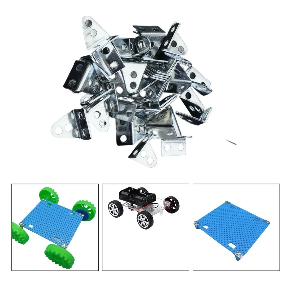 

40 шт. L-образные кронштейны оси для моделей автомобилей, подходящие для использования в радиоуправляемых автомобилях, роботах и других механических проектов своими руками