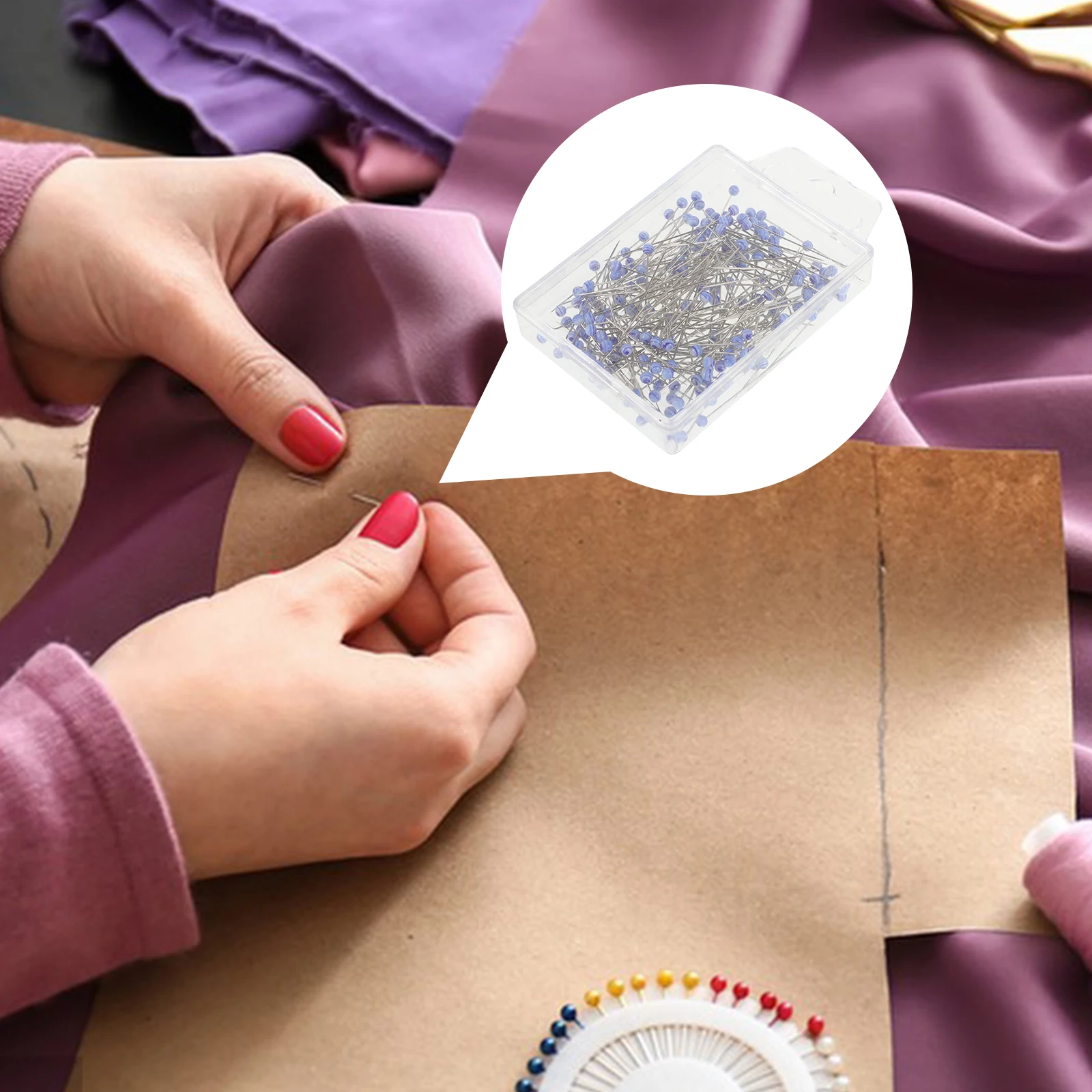 

200pcs Sewing Pins 30Mm Ball Head Pearl For Wedding Bouquet Corsage Quilting Embroidery Sewing Tool Lightweight Durable Straight