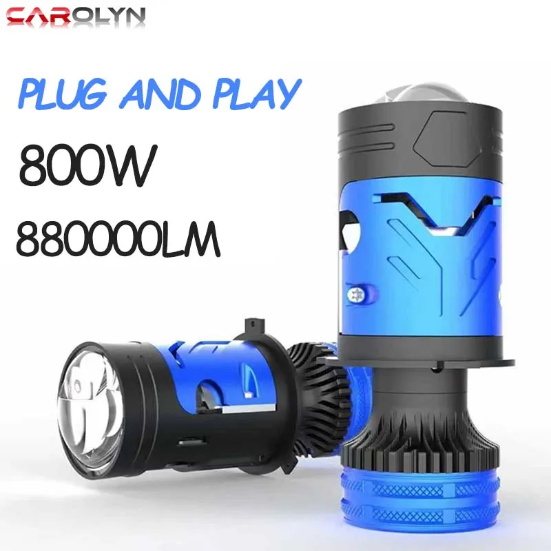

H4 Bi Mini LED Projector Len Car Bulb Headlight Turbo fan LED Lamp Plug and Play For Car Motorcycle High Low Beam 12V 24V 6000K