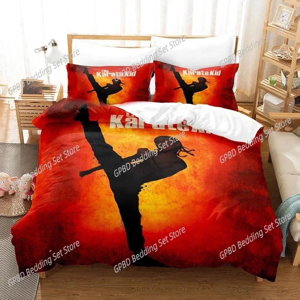 3D Print Cobra Kai Karate Bedding Set Duvet Cover Bed Set Quilt Cover Pillowcase Comforter king Queen Size Boys Adult Bedding