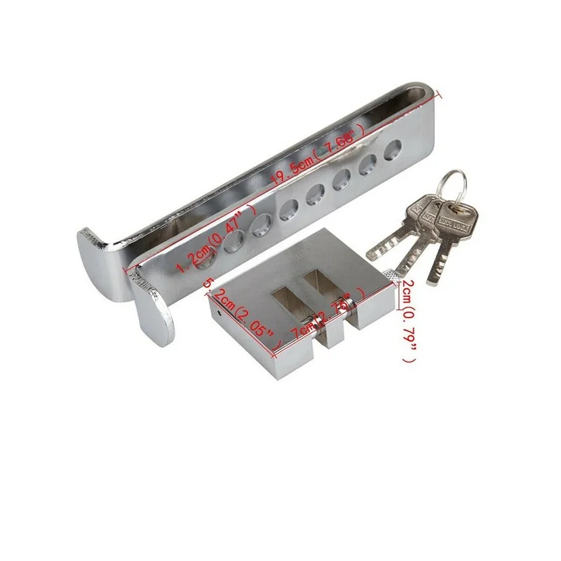 Brake Pedal Lock Security Car Auto Stainless Steel Clutch Lock Anti-theft Silver