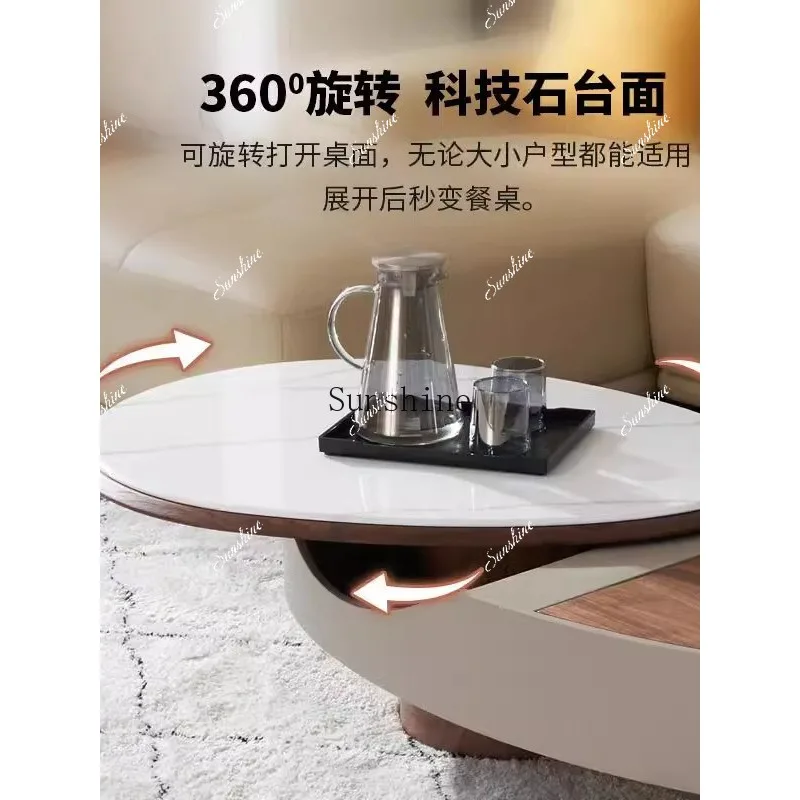 Small apartment medieval household microcrystalline stone lifting simple living room coffee table  FT