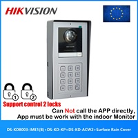 Hikvision Original Doorbell ,DS-KD8003-IME1(B),Multi-language 802.3af POE Villa IP Module Doorbell,Password keypad code unlock
