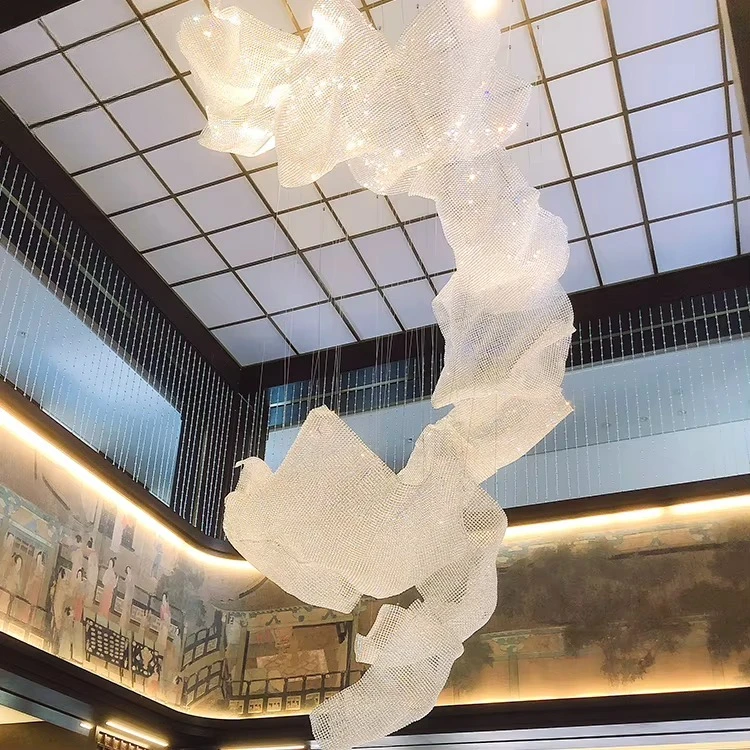 Worthy Indoor Ceiling Crystal Lamp to Purchase Hotel Lobby Casino Coffee Shop Customizable LED Chandelier