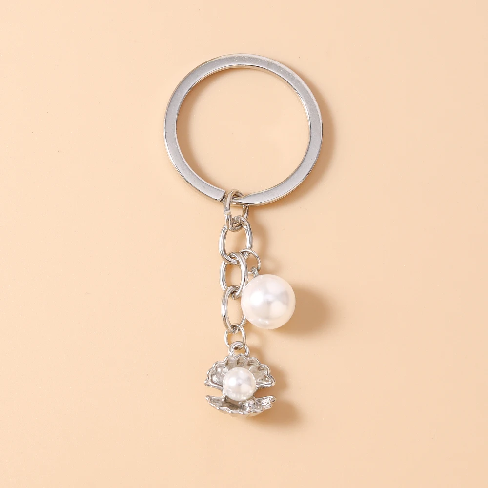 Aihua Niedlicher Strand-Muschel-Schlüsselanhänger für Frauen und Mädchen Schlüsselring-Anhänger für Handtaschen-Deko DIY Handgemachter Schmuck Schlüsselkette Geschenke – Detail 6