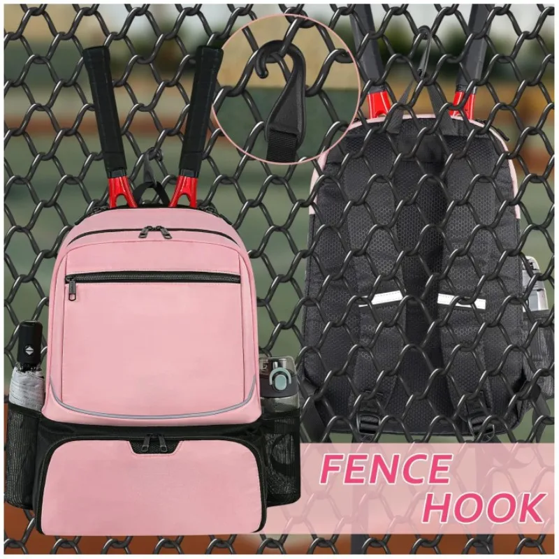 Tennis Racket Bag Sports Storage Bag with Separate Shoe Compartment Travel Backpack for Tennis Badminton Rackets, Balls Sports