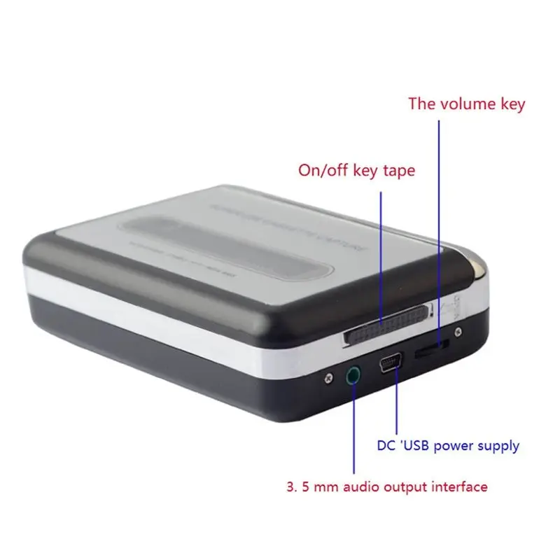 A72Z Cassette Player USB Cassette to MP3 Converter Capture Audio Music Player Tape Cassette Recorder