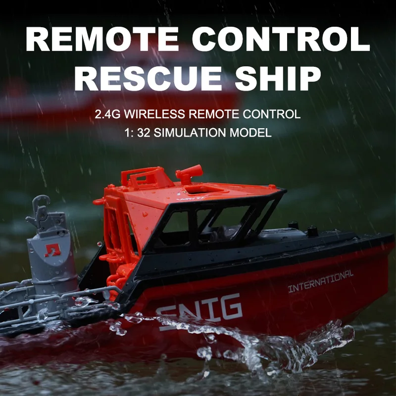 JAMARA Fire Speed – Bateau Pompiers RC 2,4 GHz – Fonction Pulvérisation D'eau, 2 Moteurs, Compact, Adapté Aux Enfants Dès 3 Ans – Cadeau Original