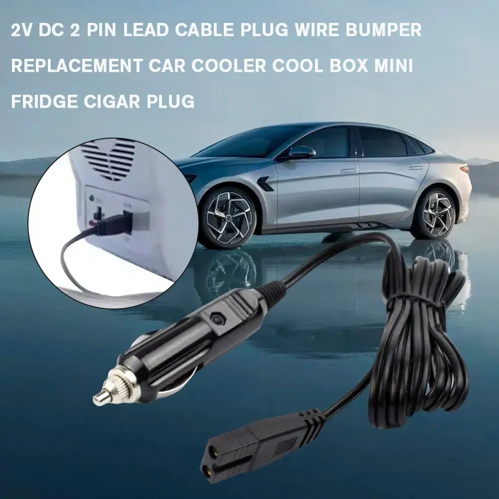 Cigar Plug 12V 10A DC Power Cable Cord for Car Cooler Box Mini Fridge H2L4