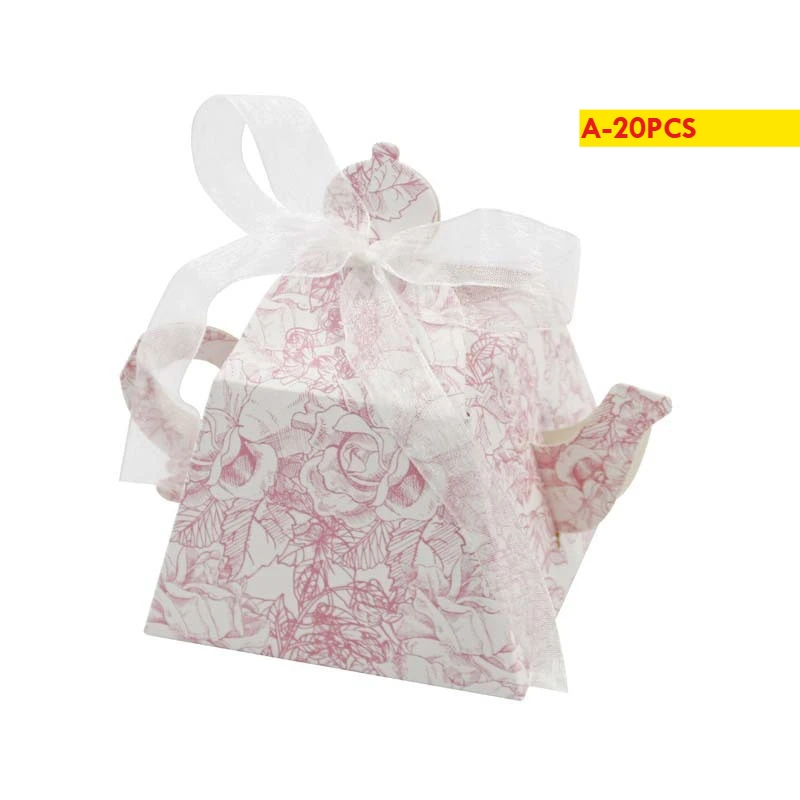 Retro Teapot Shape Paper Candy Box, Wedding Favor