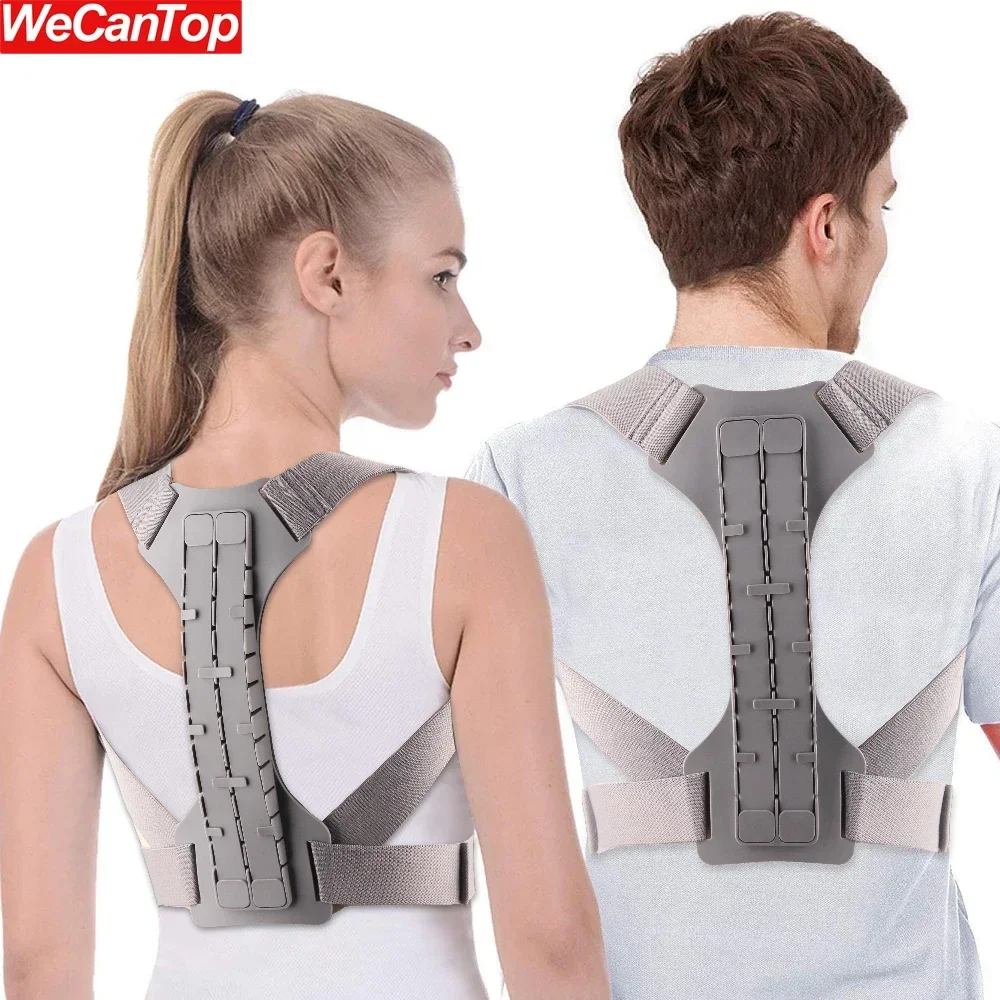 Correttore posturale per donna uomo, tutore per la schiena facile da indossare con design regolabile, piastra per la schiena morbida e traspirante per gobbo