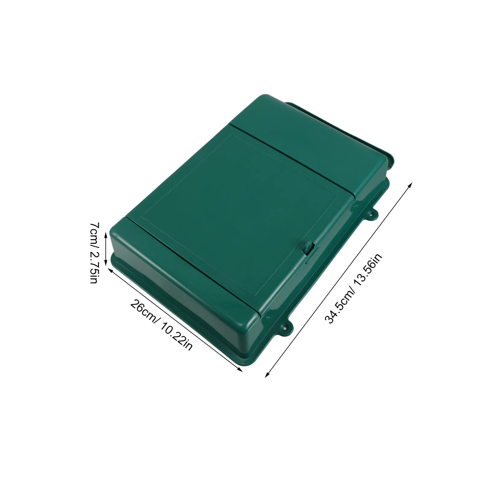 Plastic Wall Mount Locking Mailbox Green Rainproof Letter Box Secure Box Wall Mounted for Home Office