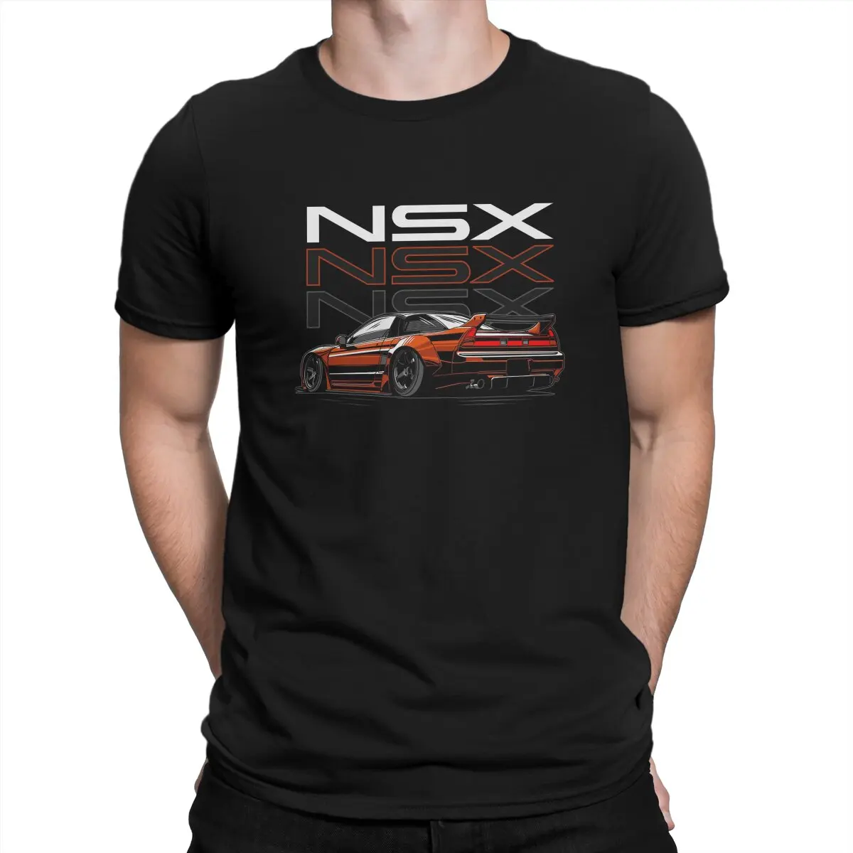 Sport Racing Car Men's T Shirts NSX Leisure Tee Shirt Short Sleeve Round Neck T-Shirts Gift Clothing