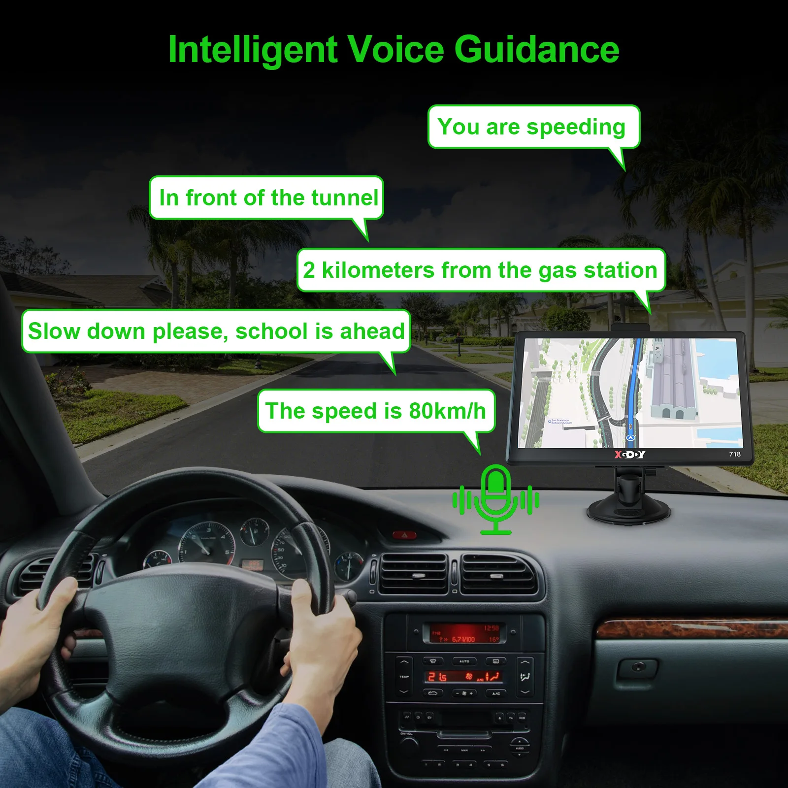 XGODY 7 ''شاحنة Sat Nav HGV شاحنة LGV 2024 تحديث المملكة المتحدة أوروبا خرائط Speedcam POIs