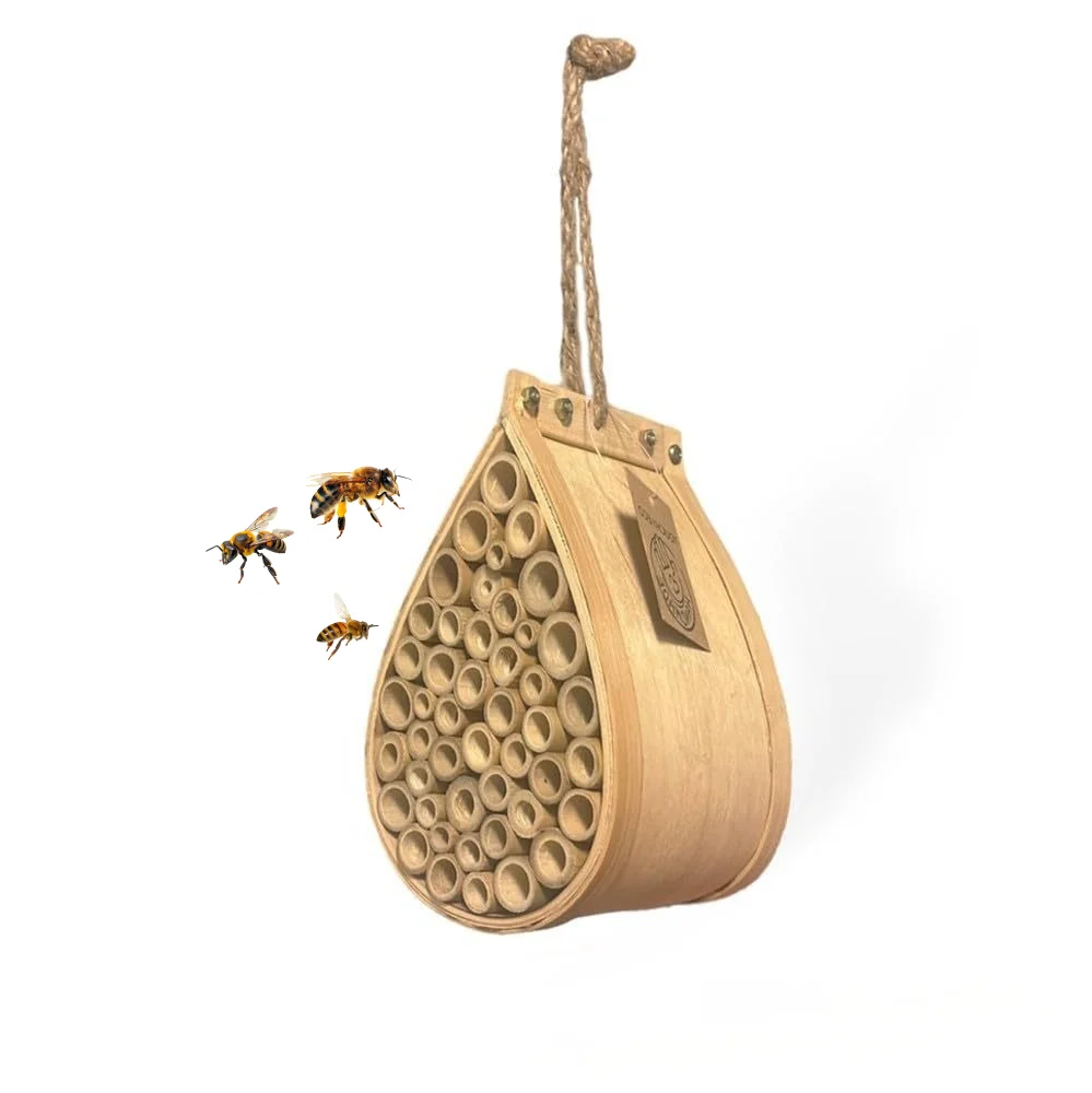 

Wooden Beehive Bee House Outdoor Pet Cages Insect House Flying Insect House for Bees Garden Insect Nest