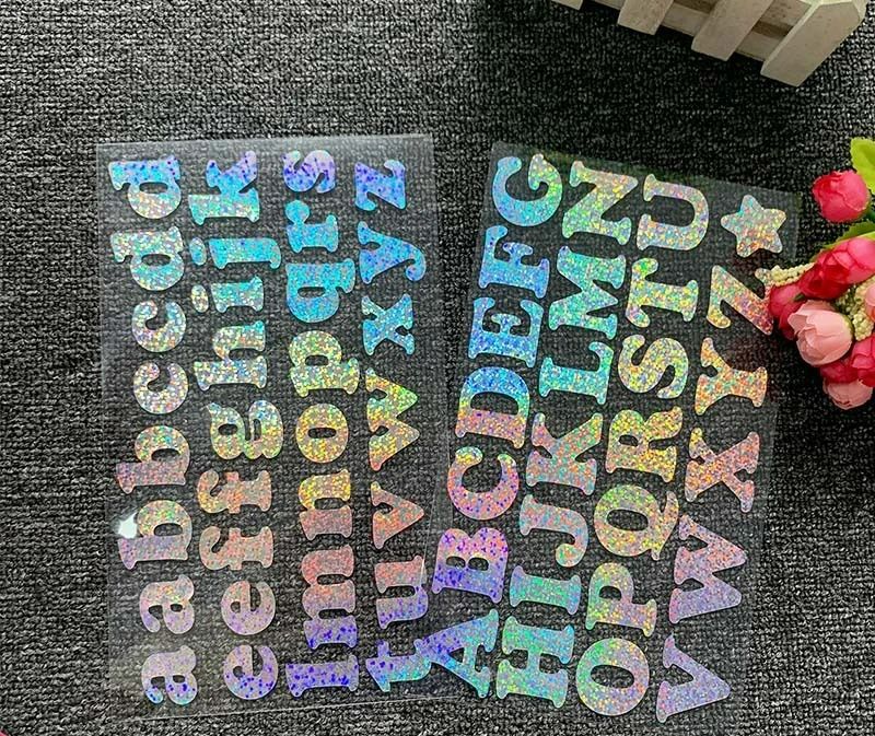 

DIY Letter Stickers in Laser Film as Bottle Decorations Creative Gifts for Education Cultural Handmade Journal Sealing Stickers