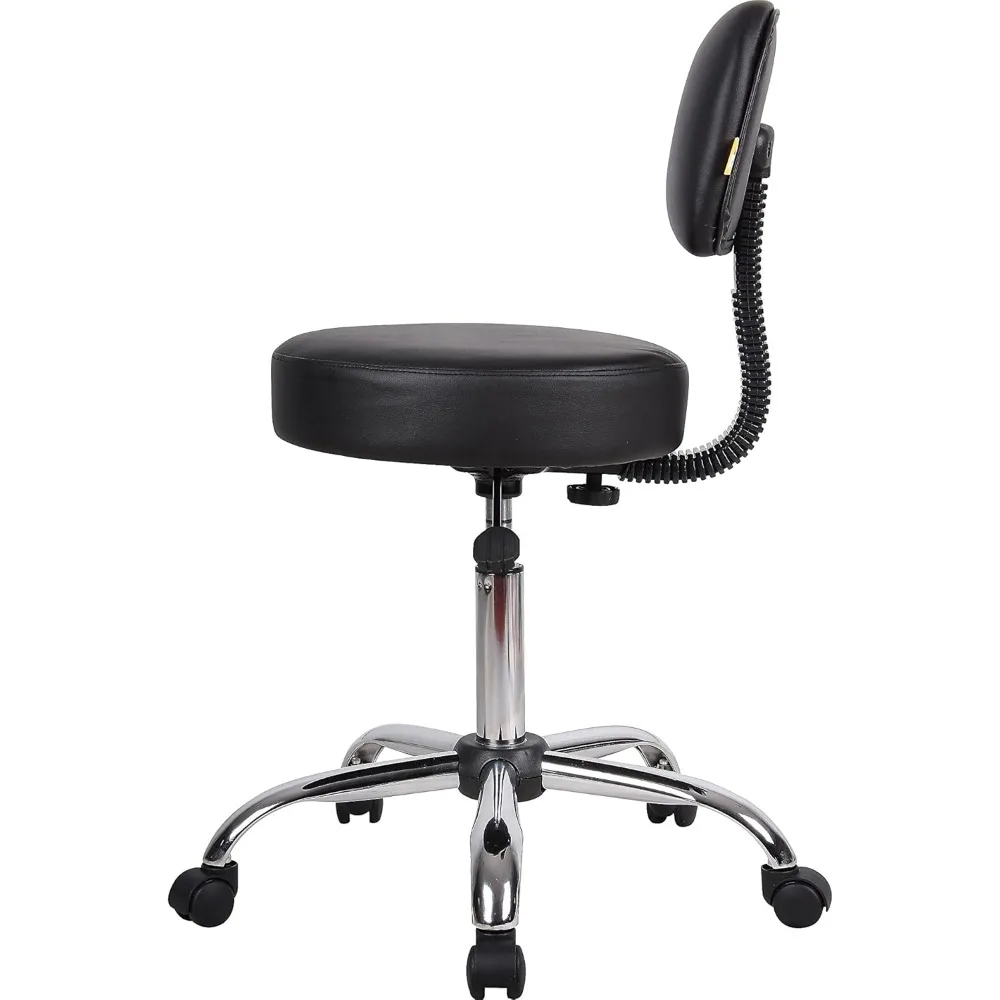 مقعد سبا طبي مريح مدعم الظهر باللون الأسود لمكاتب العافية #5